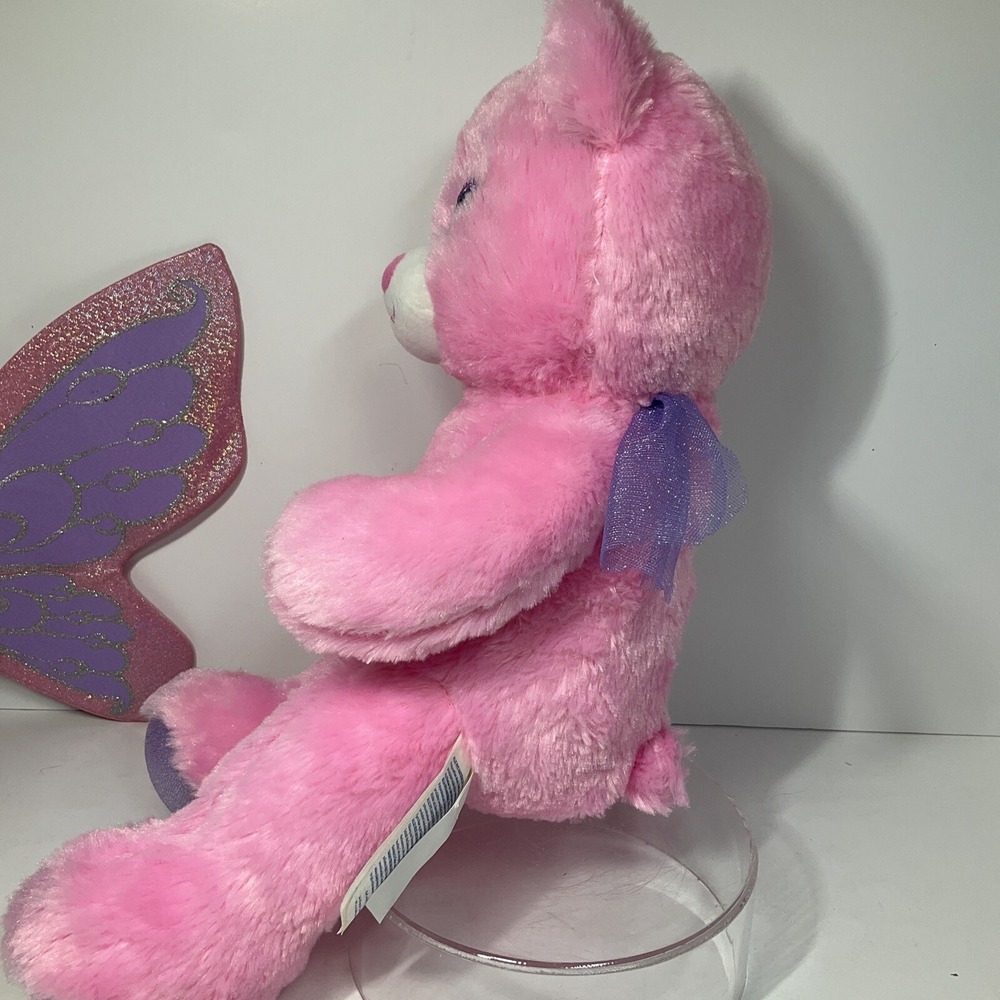 Build a Bear Pink Fairy Butterfly‎ Bear With Wings 15" Soft Stuffed Plush BAB - Picture 10 of 16